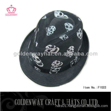 Children's skull fedora hat for party